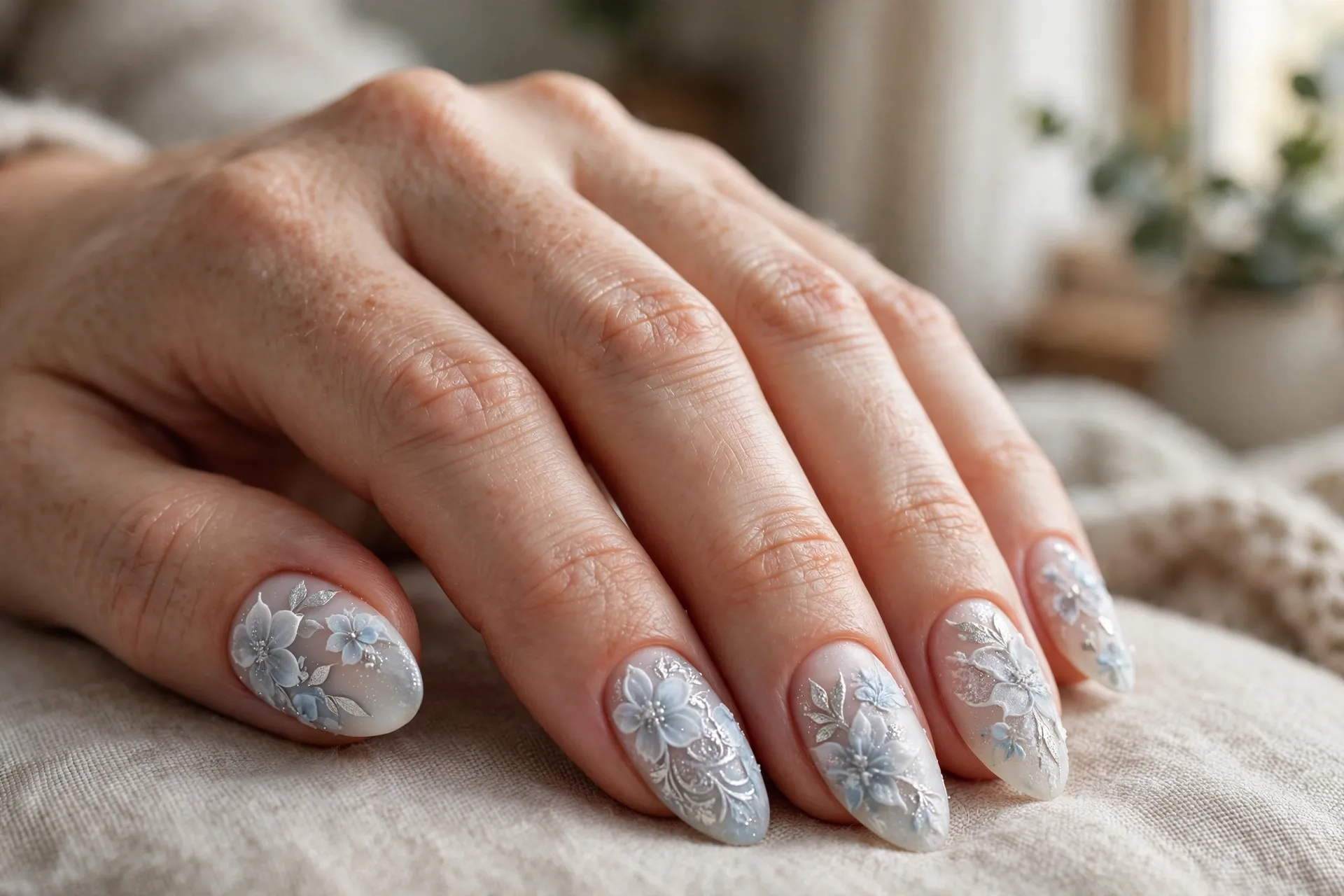 Frosted Floral Detail