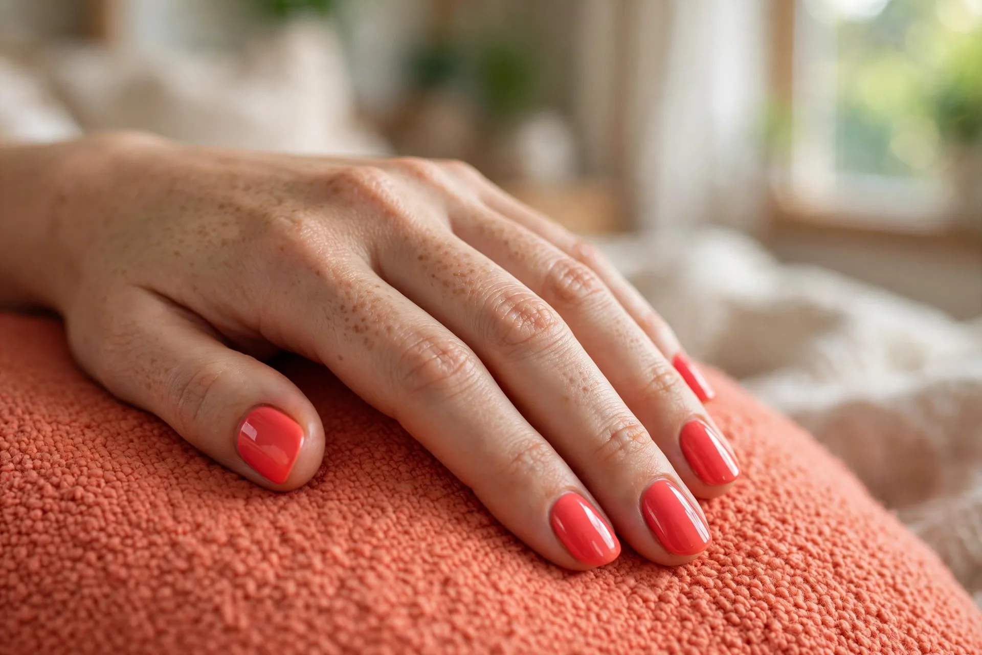 Coral Crush Summer Nails