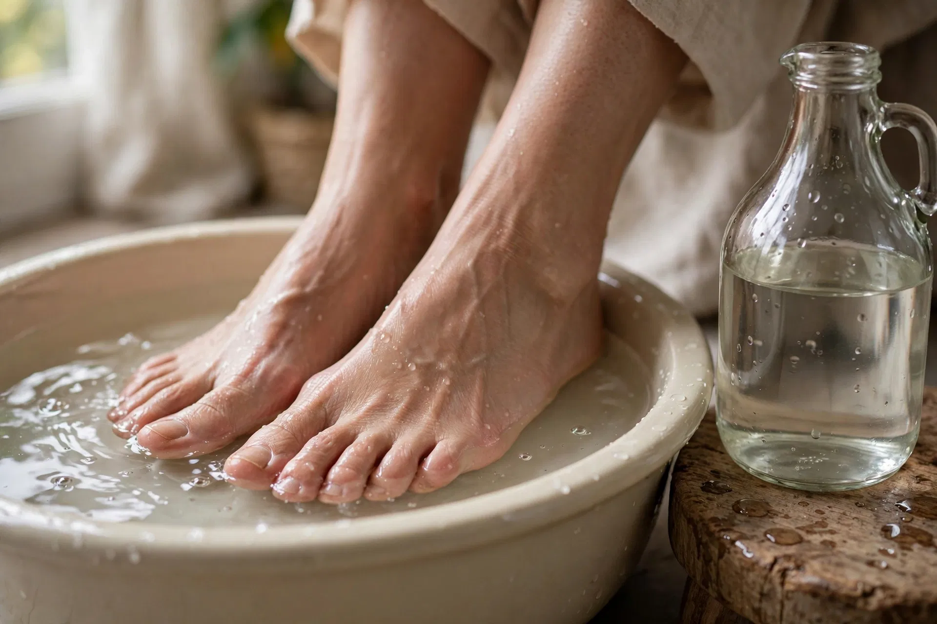 White Vinegar Foot Bath
