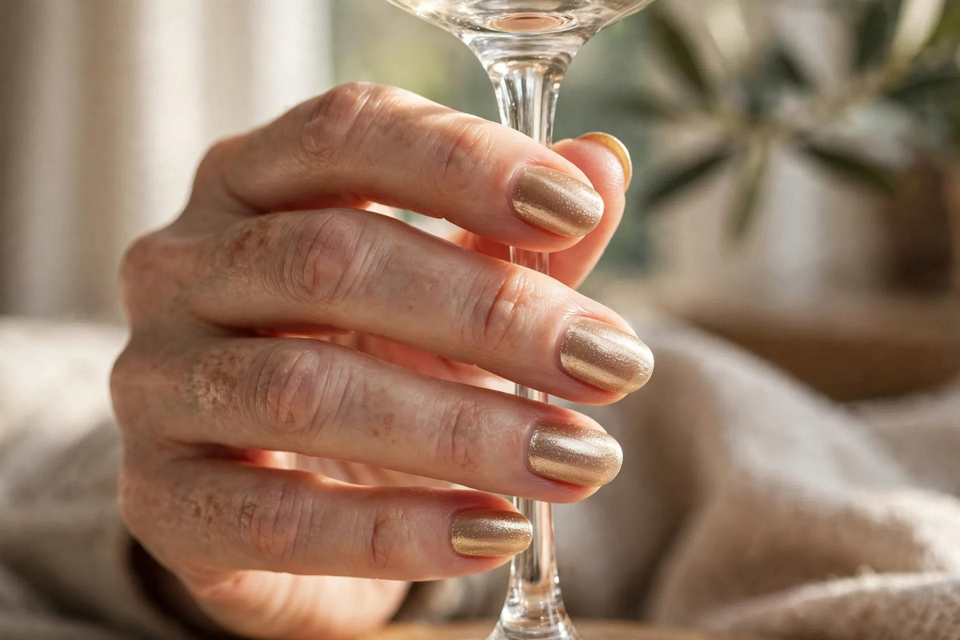 Champagne Gold Nails