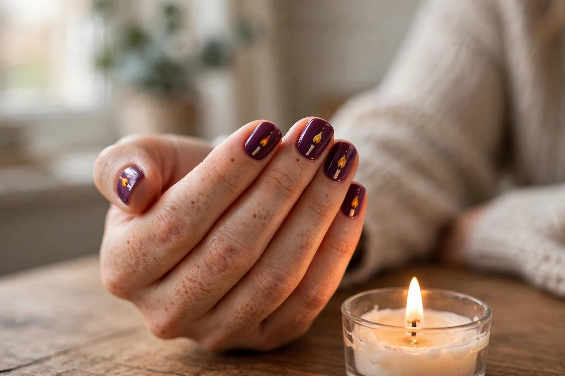 Candle Flame Nails