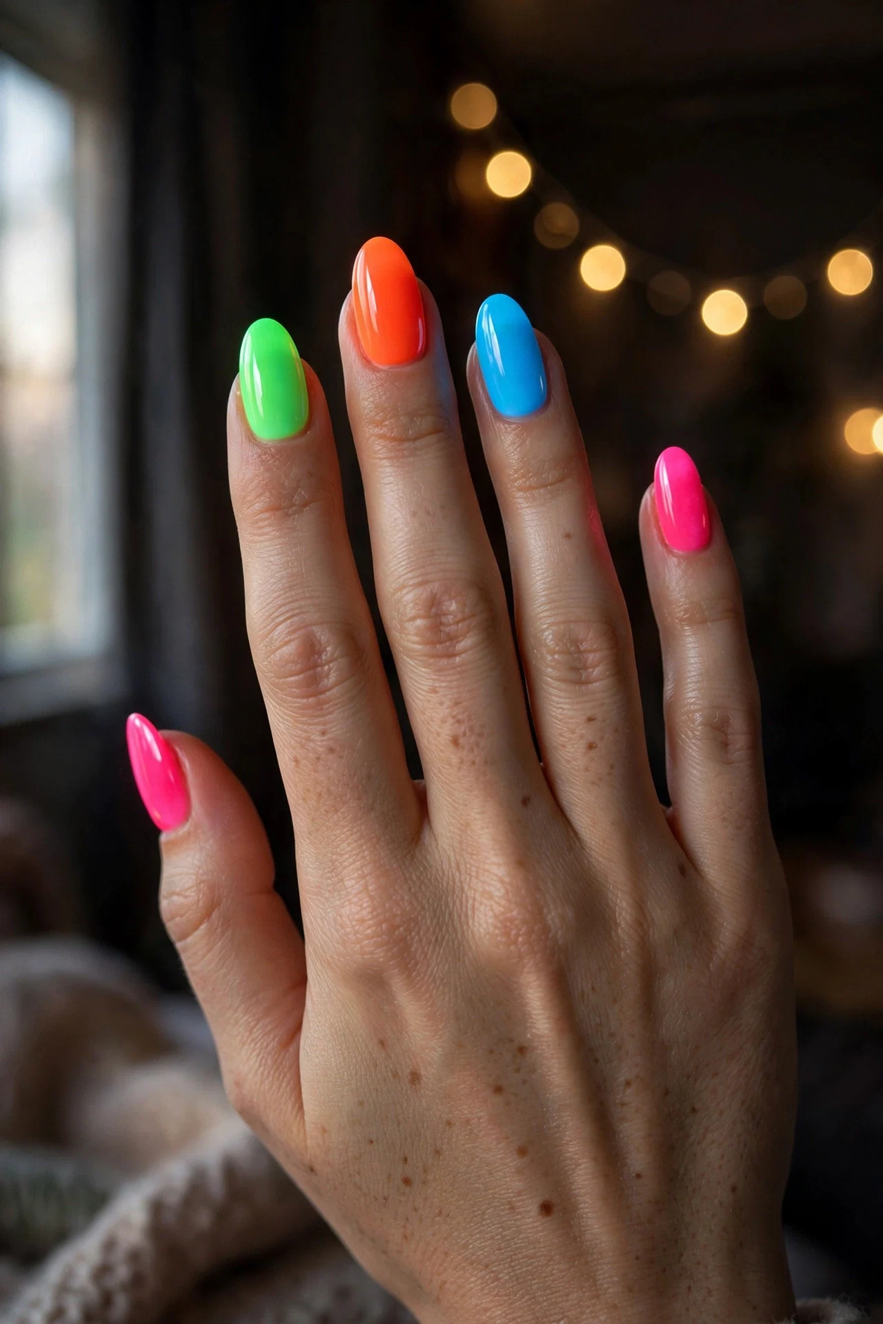 Neon Party Nails