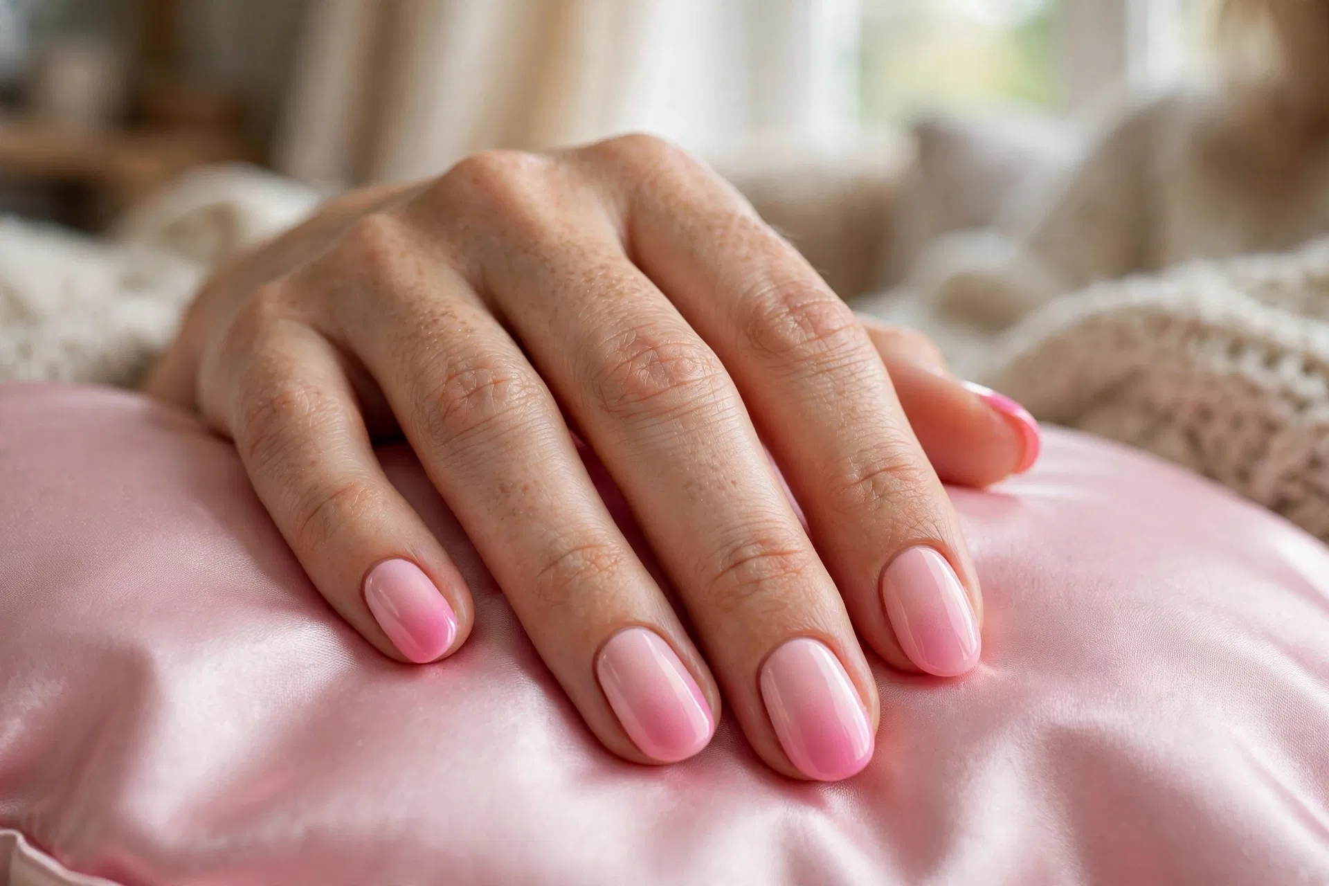 Blush Bubblegum Nails