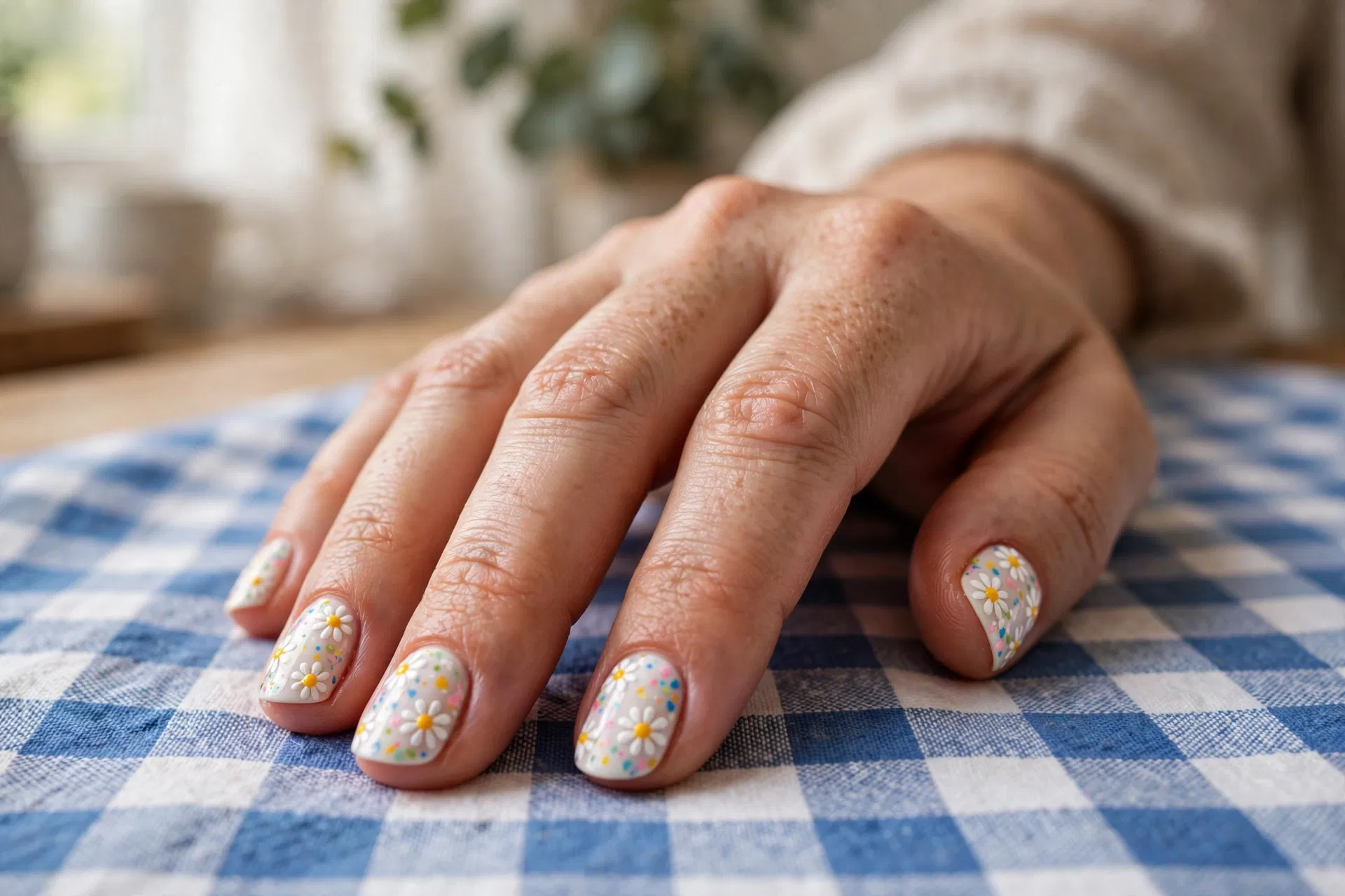 Daisy Birthday Nails