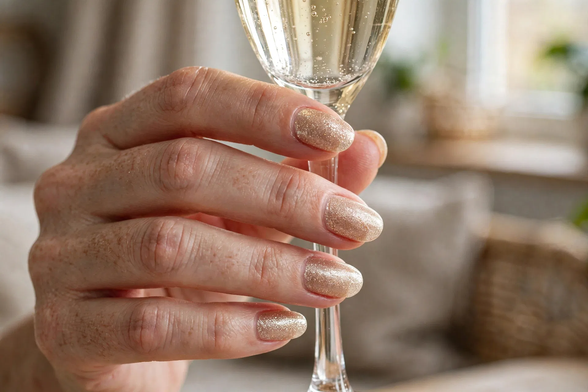 Champagne-Inspired Nails