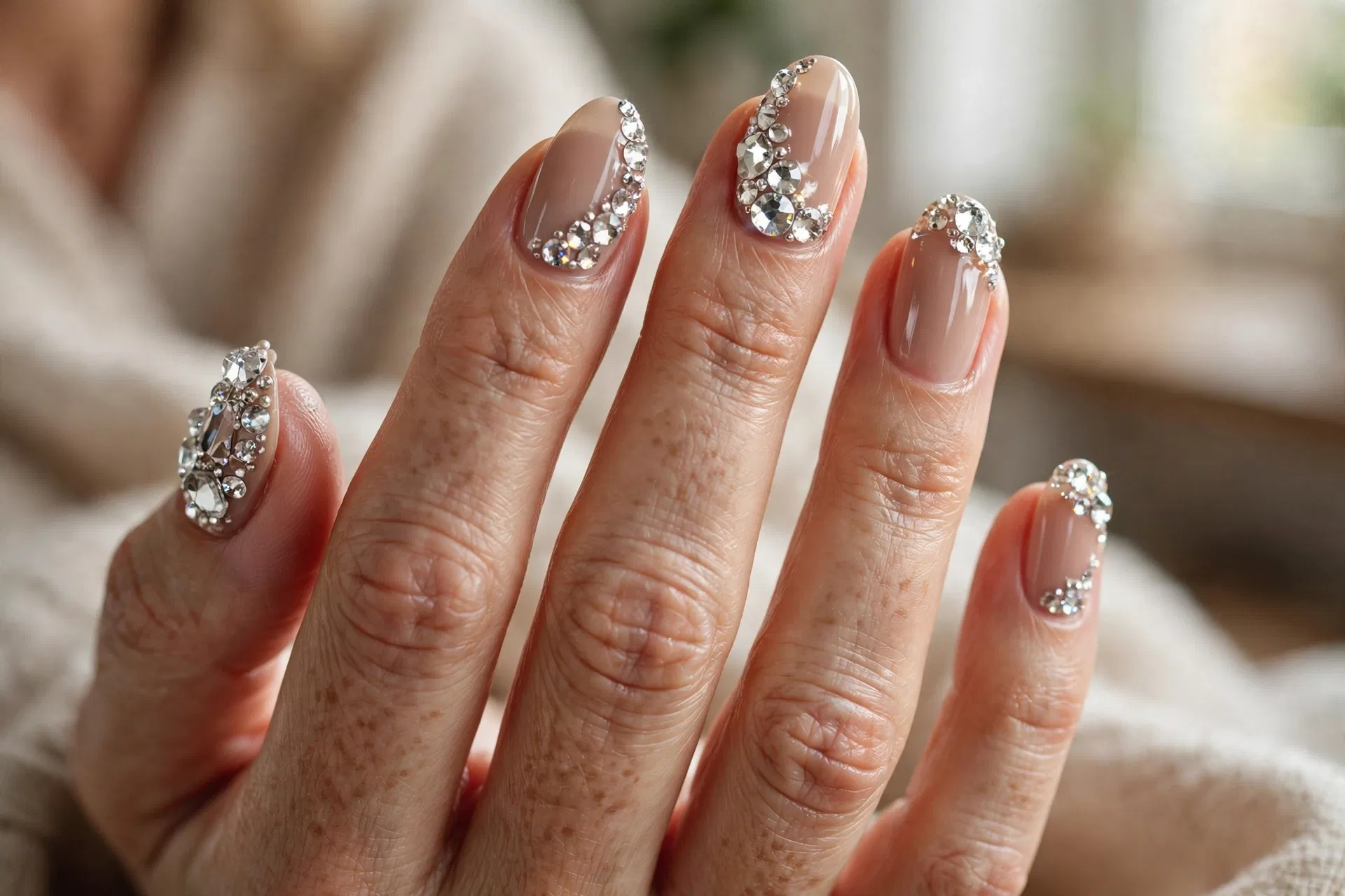 Rhinestone and Crystal Nails