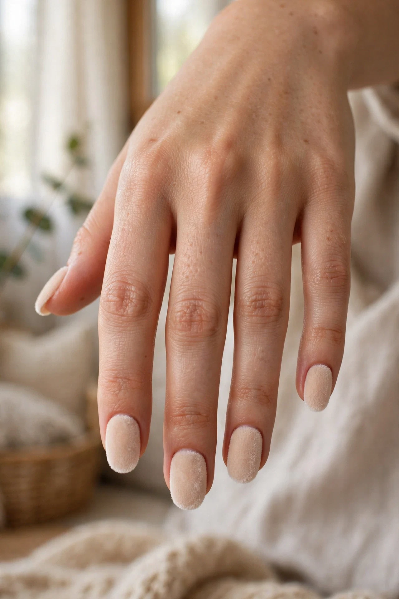 Snow Bunny Nude Nails