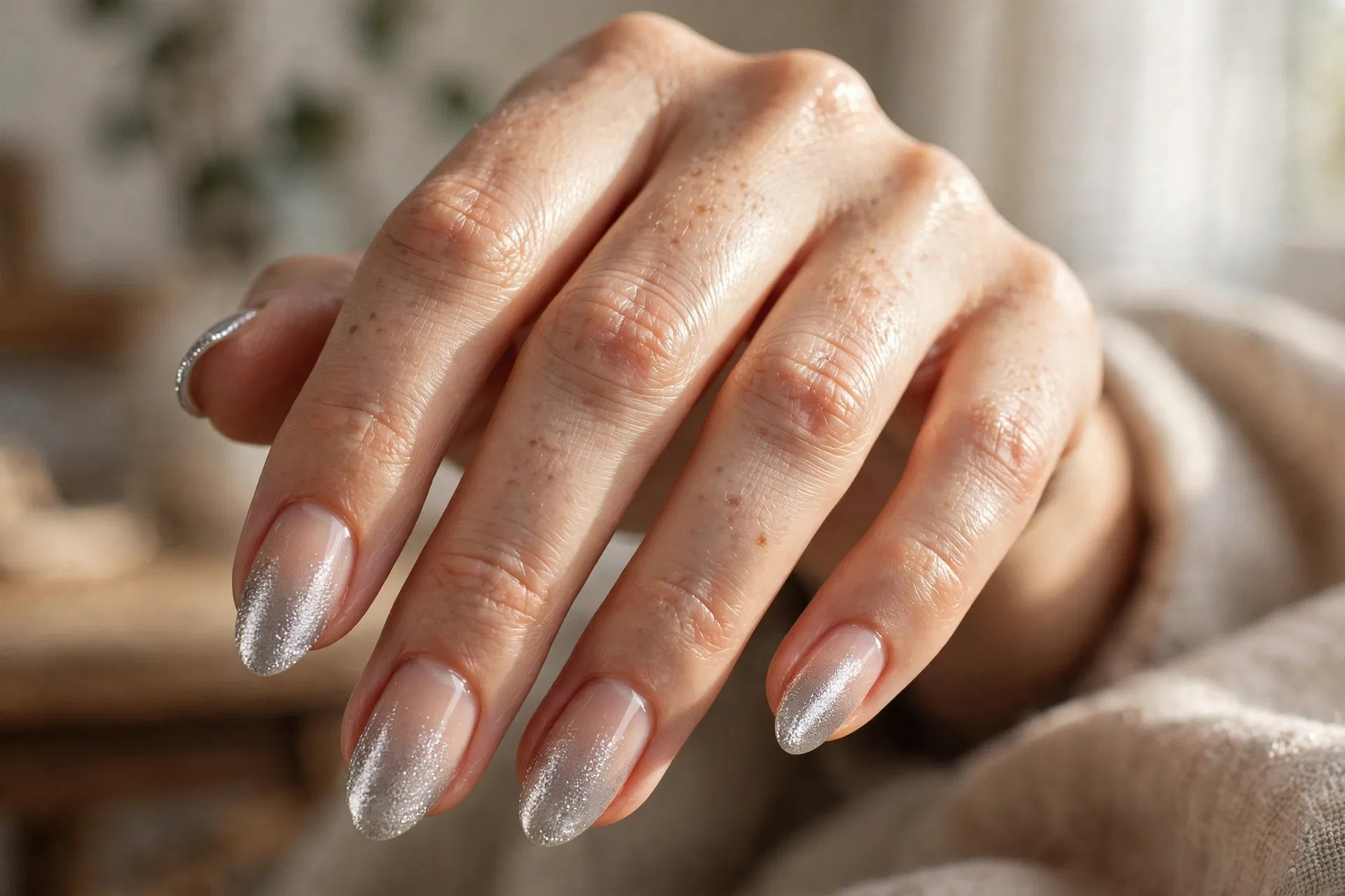 Shimmering Silver Ombre