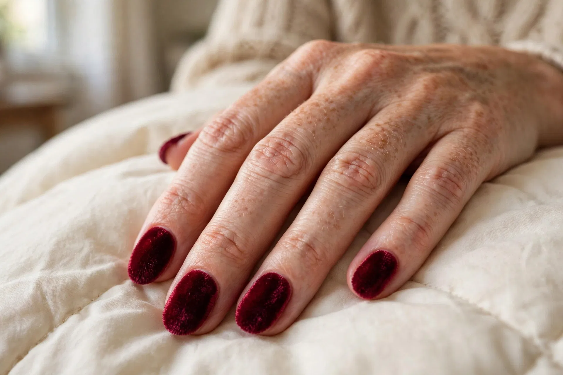 Cranberry Velvet Nails