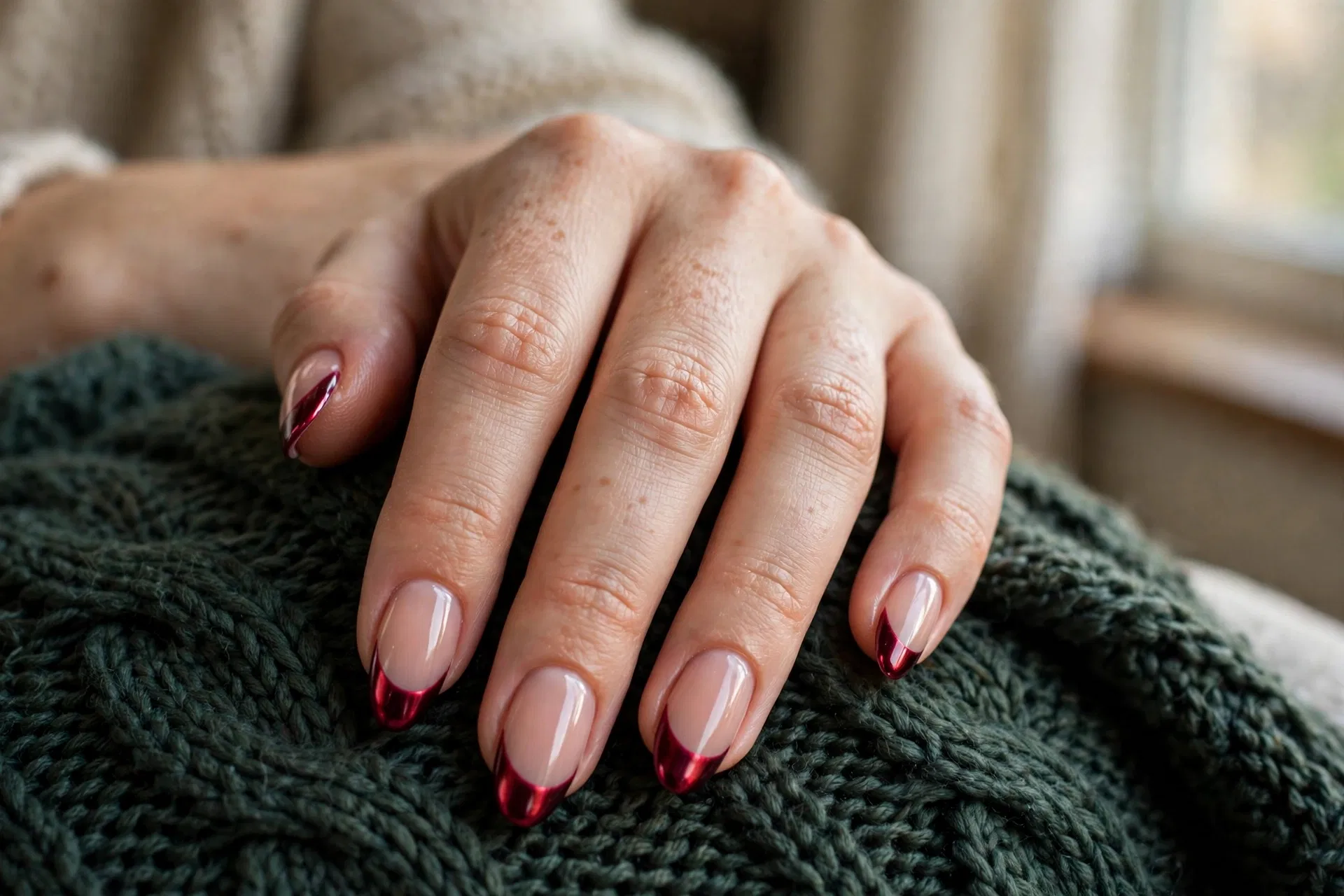 Cranberry Chrome Tips