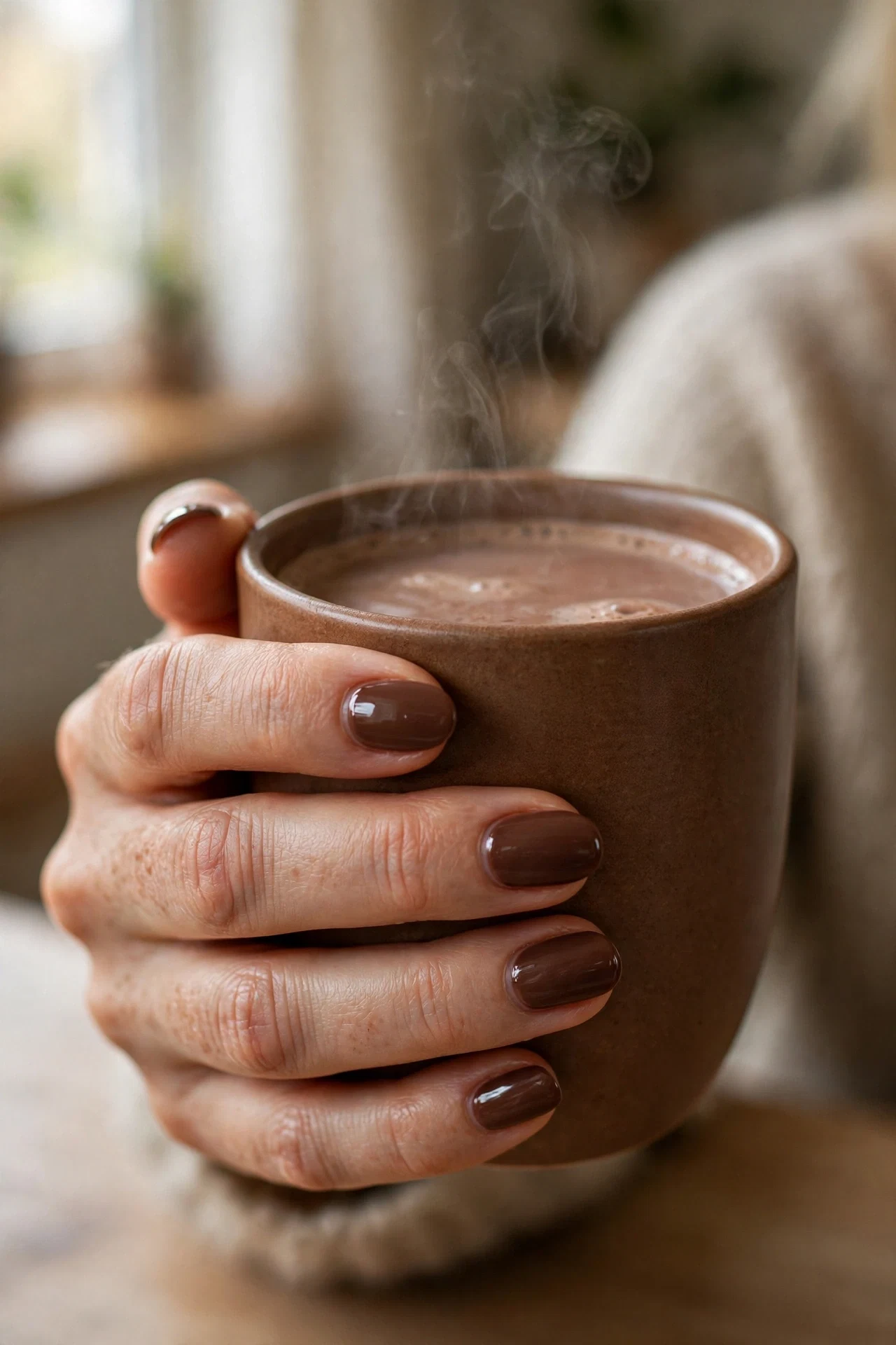 Hot Cocoa Brown Nails