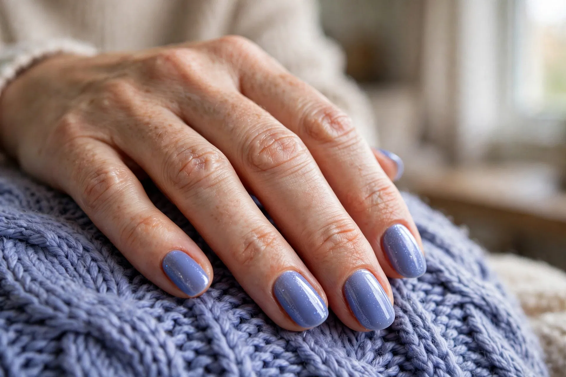 Icy Periwinkle Nails