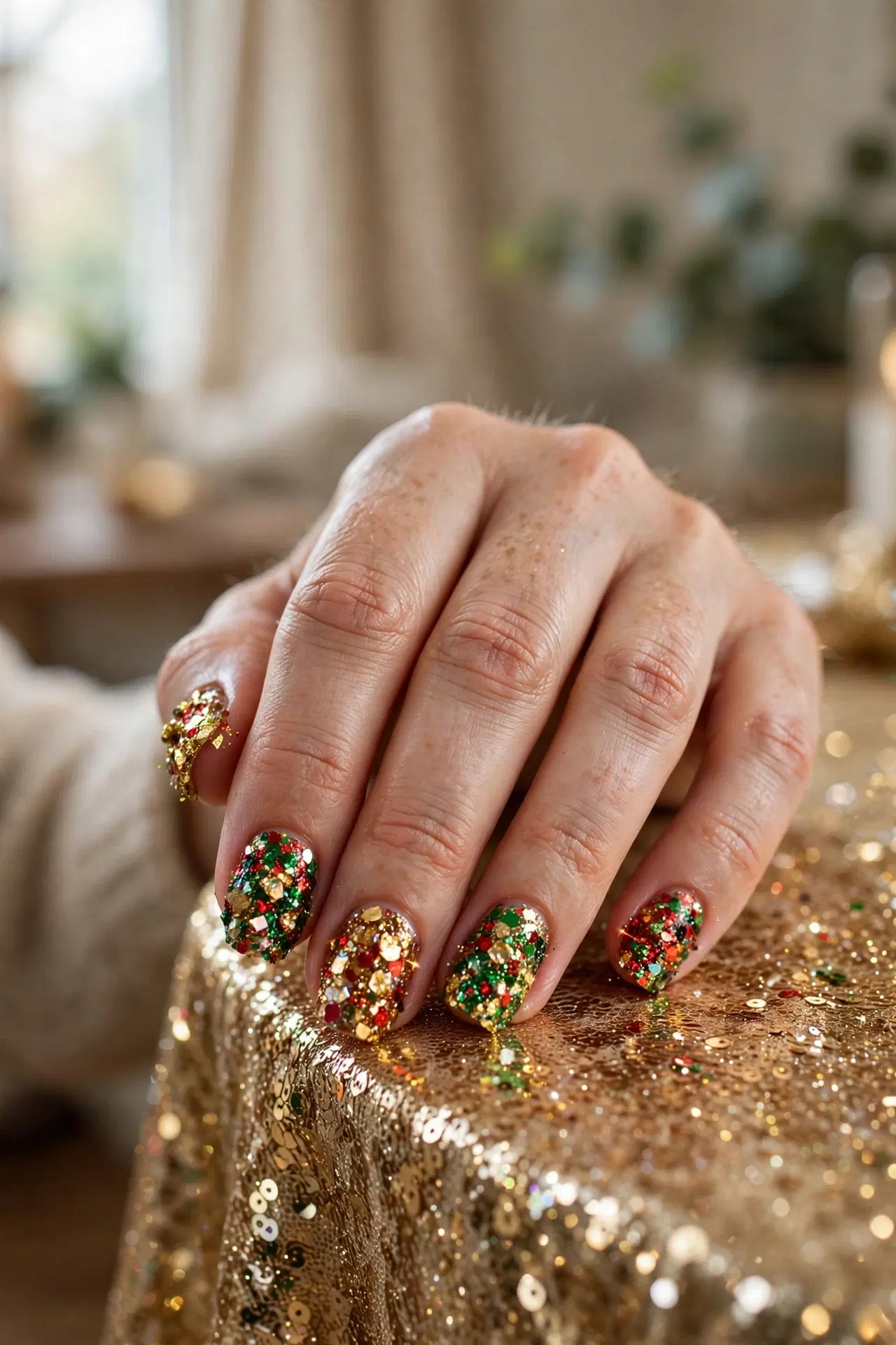 Glitter Bomb Holiday Nails