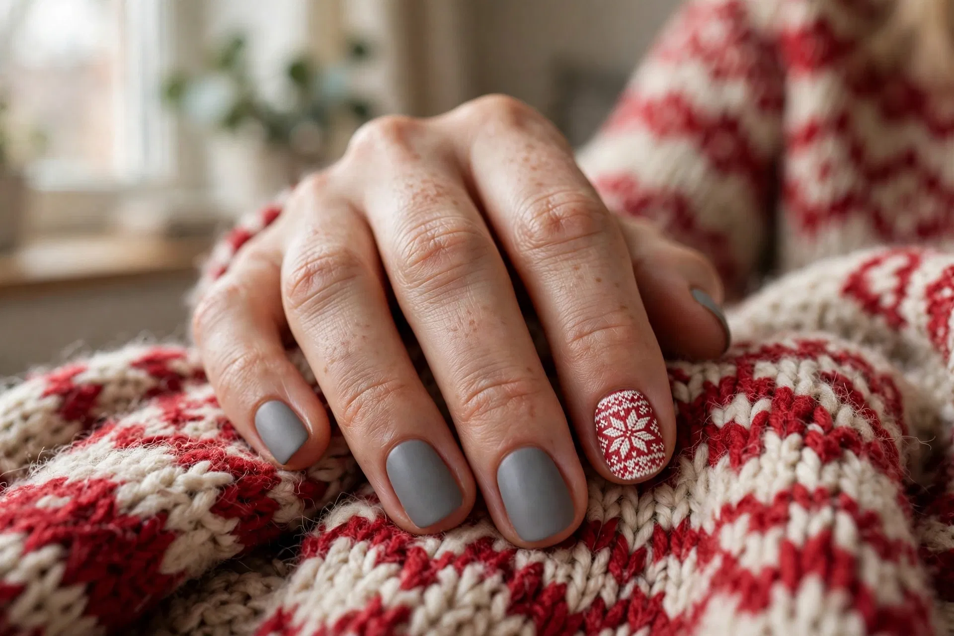 Nordic Knit Accent Nail