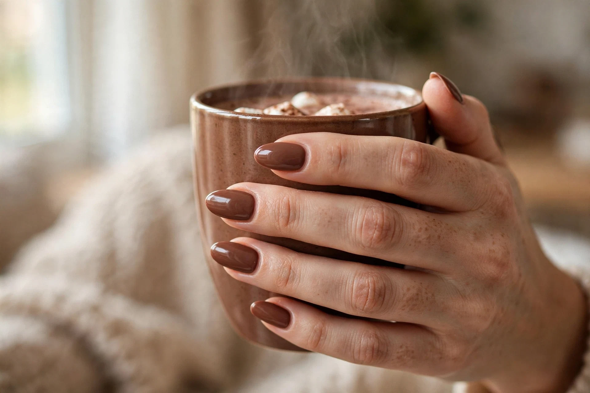 Hot Cocoa Brown Nails