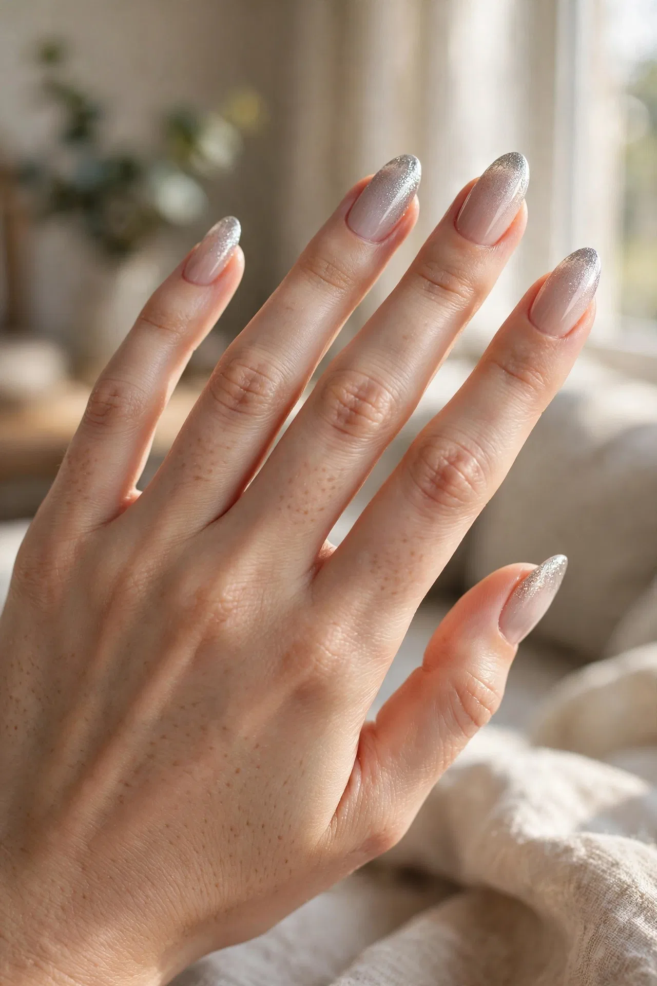Shimmering Silver Ombre