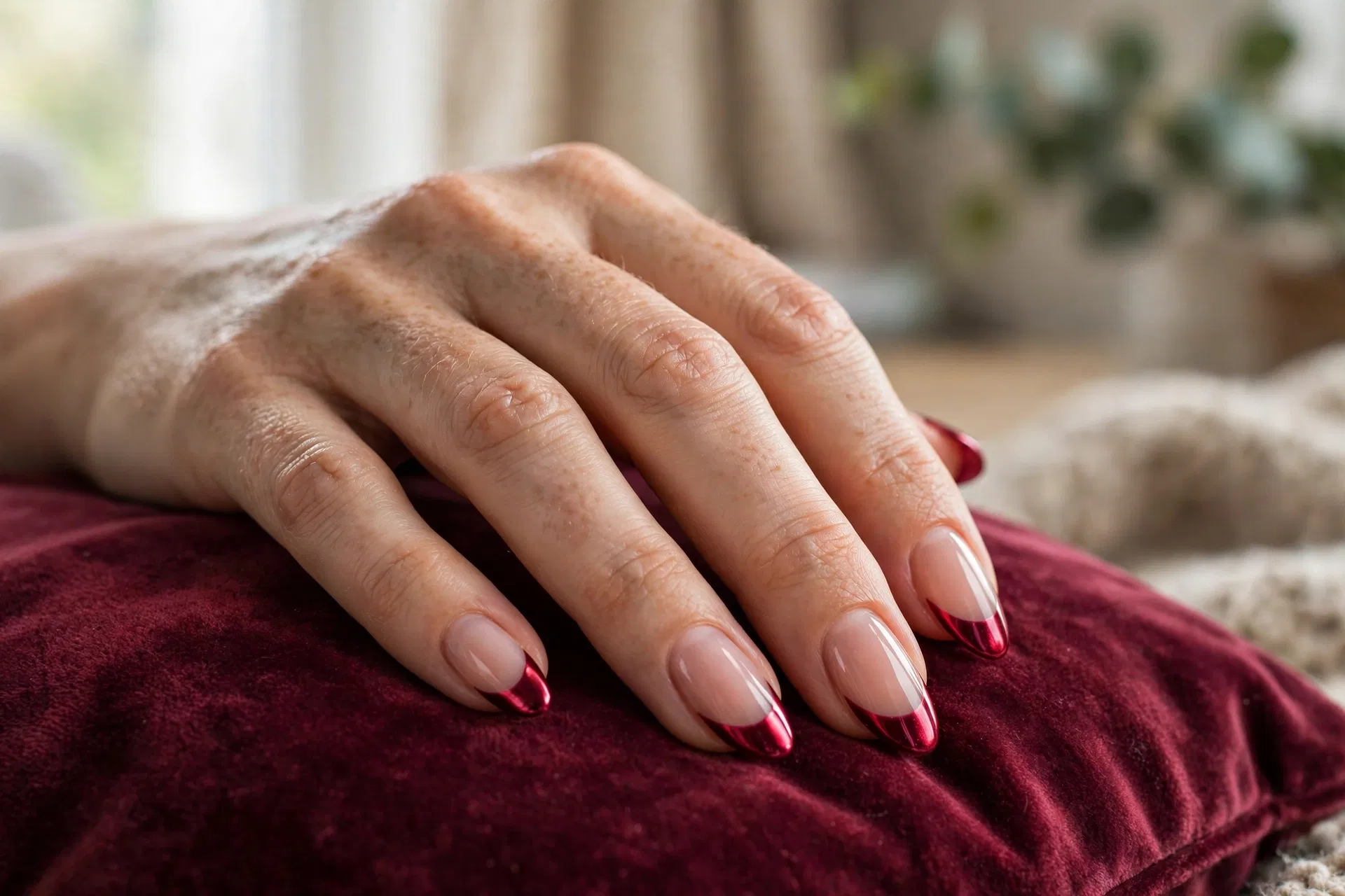 Cranberry Chrome Tips