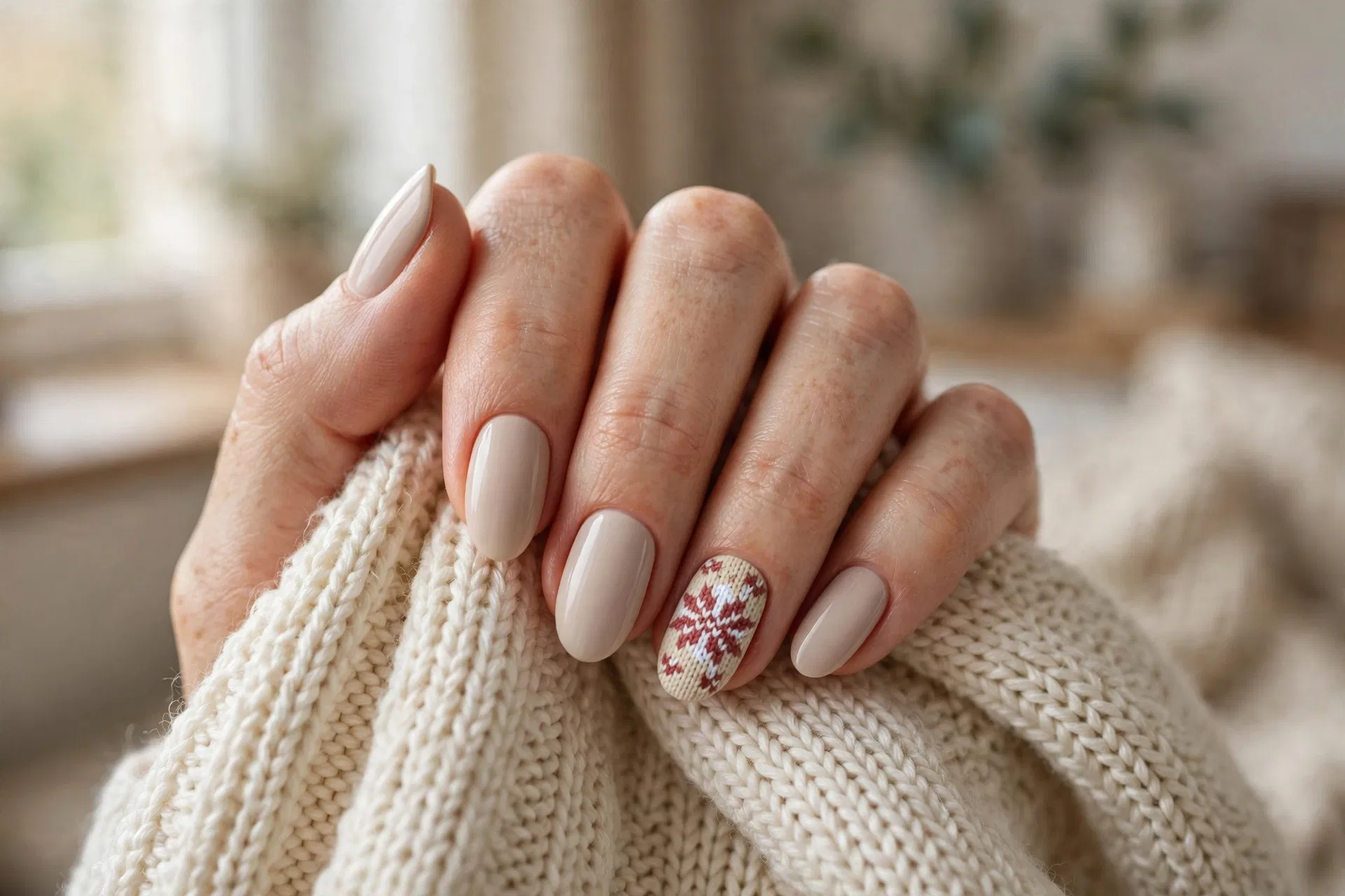 Nordic Knit Accent Nail