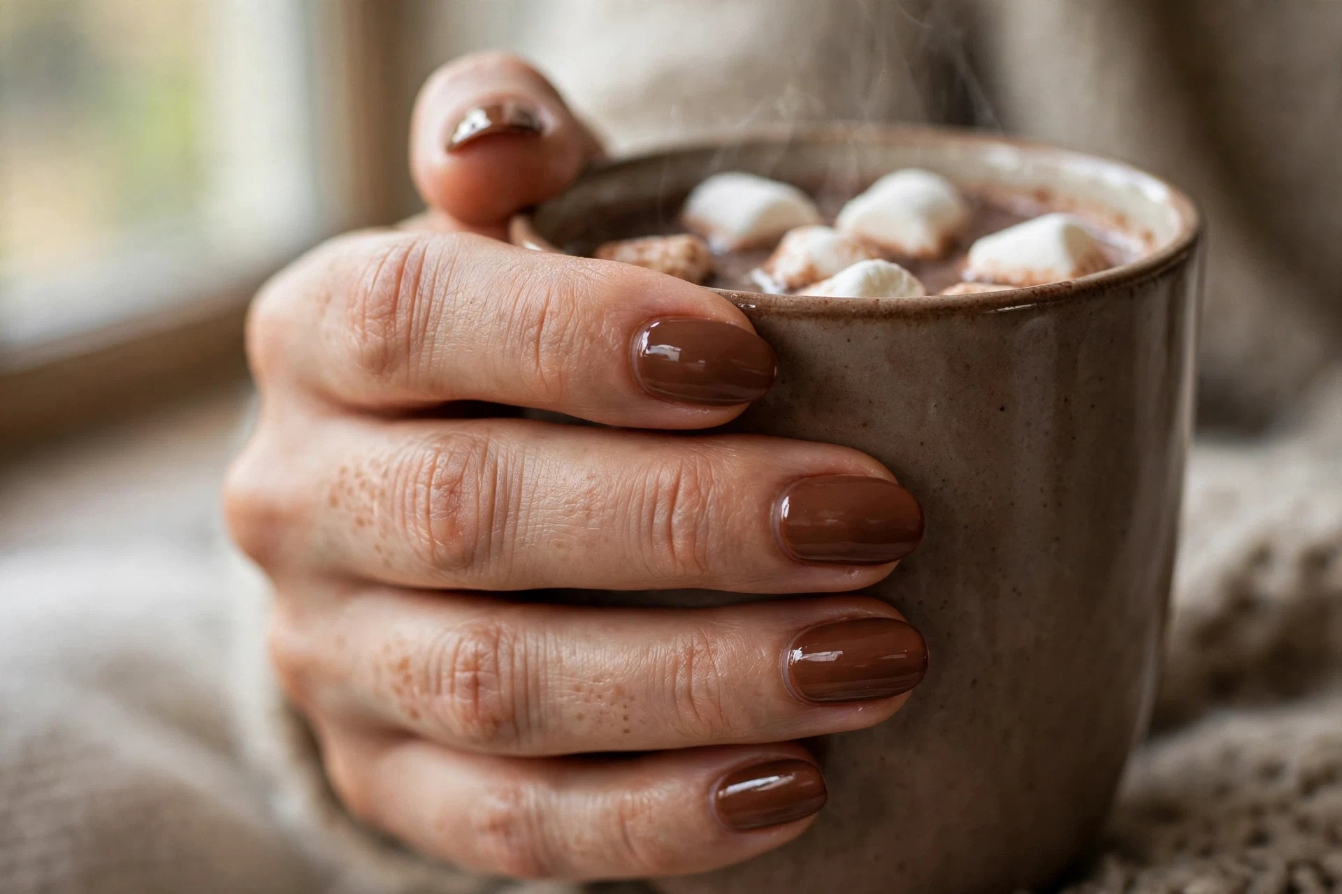 Hot Cocoa Brown Nails