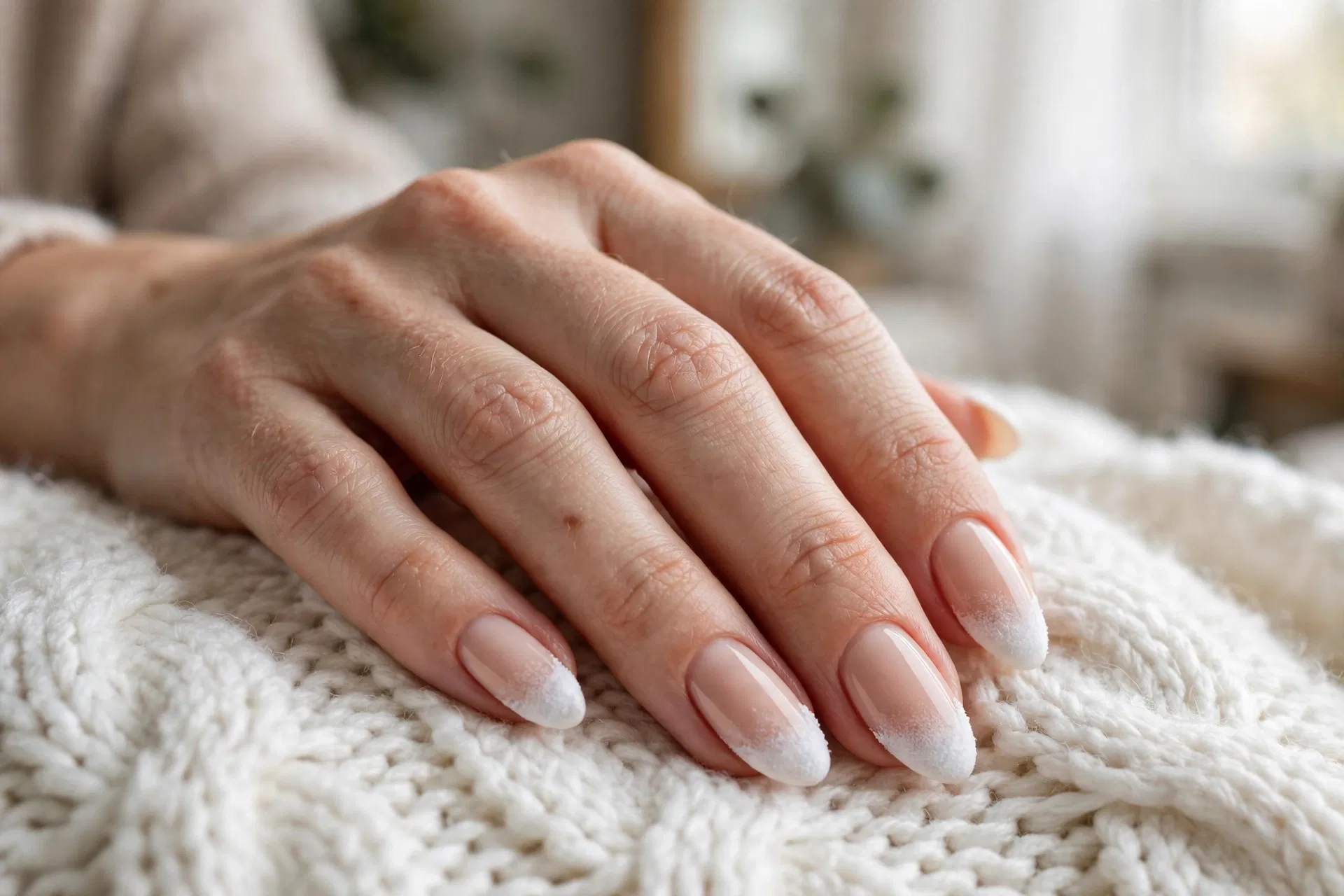 Snow Cap Ombre Tips