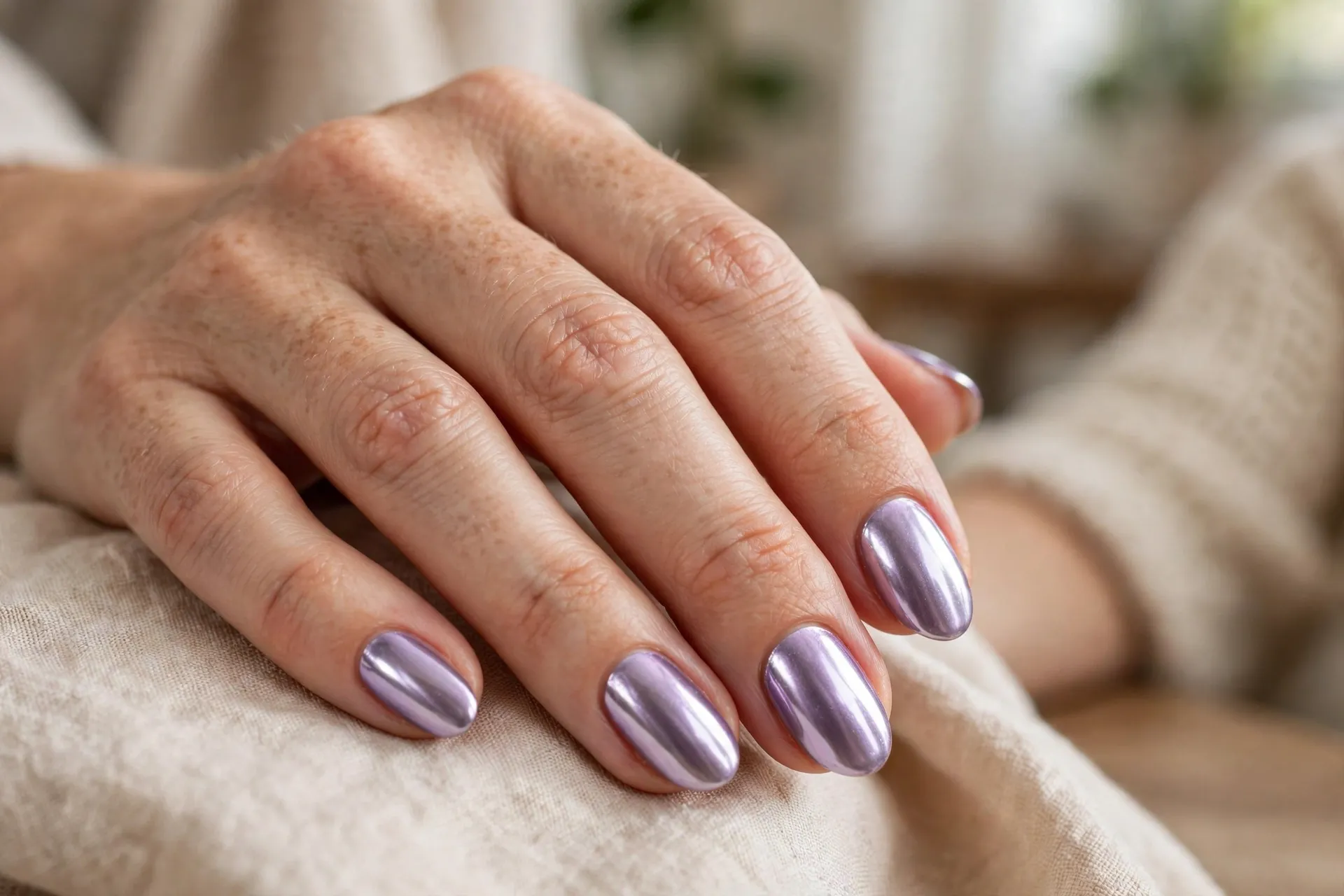 Chrome Lavender Mirror