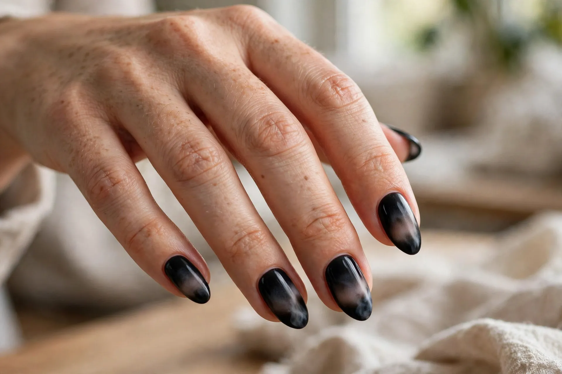 Black With Smoky Tips