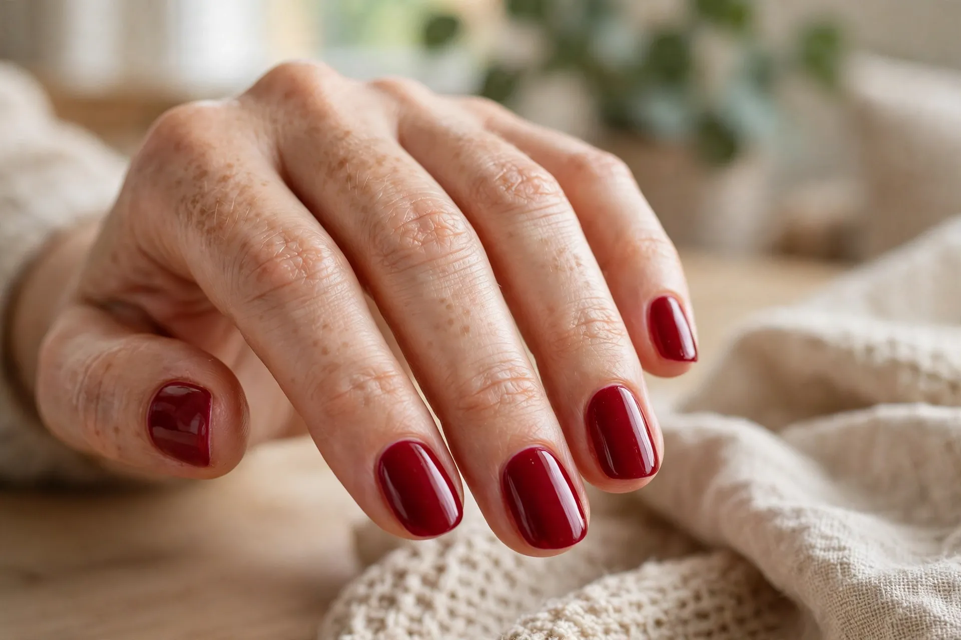 Crimson Round Elegance