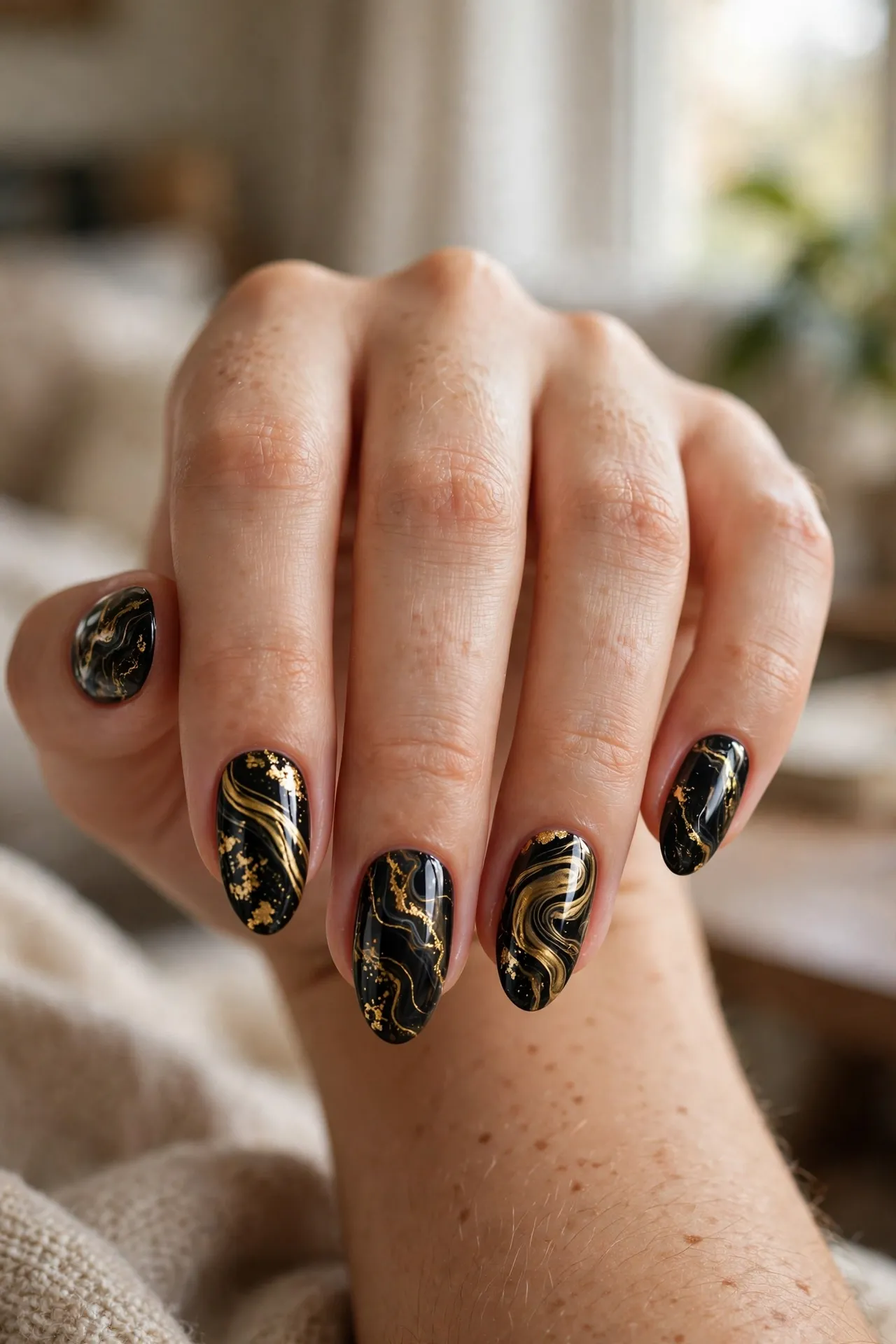 Black And Gold Marble