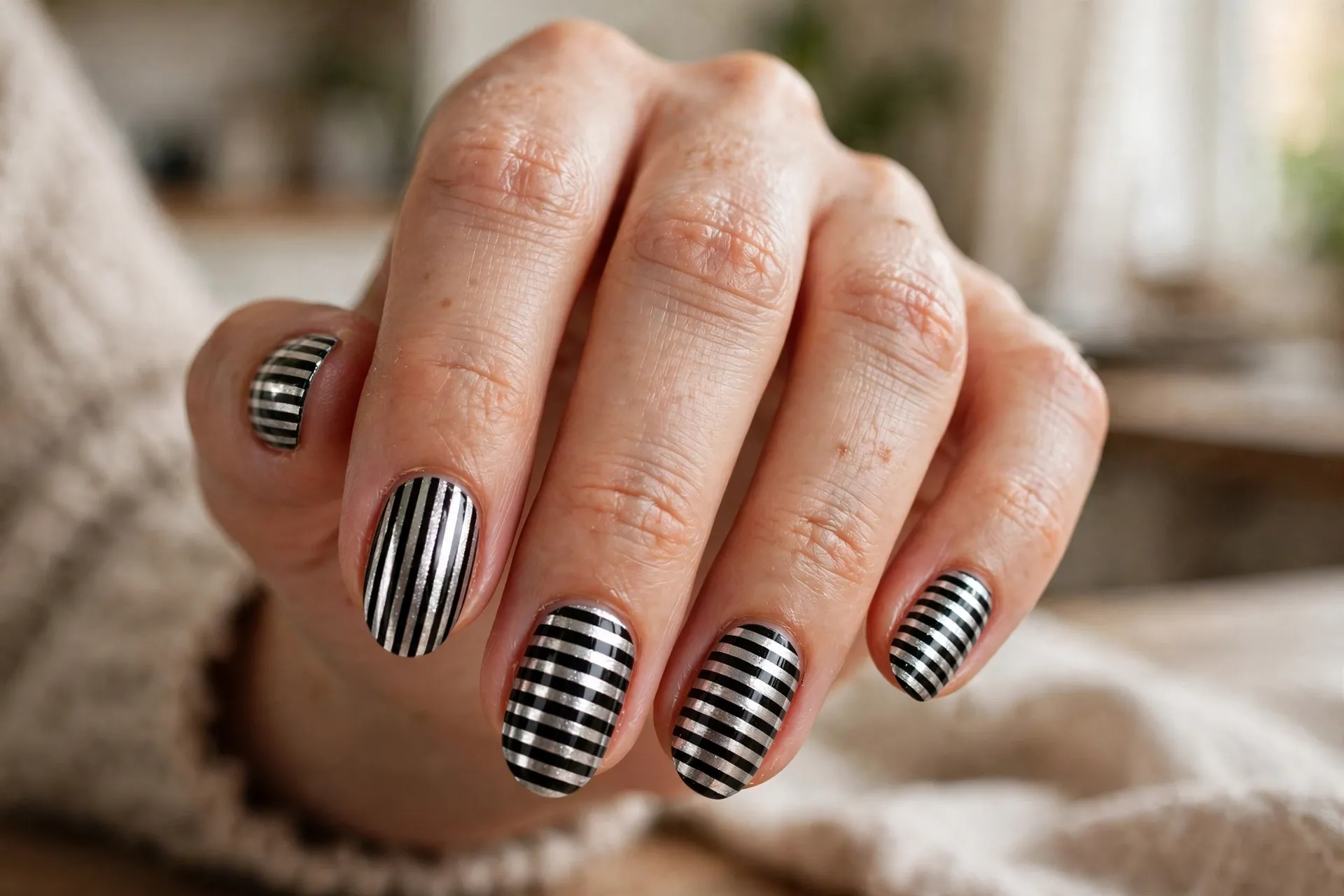 Black And Silver Stripes