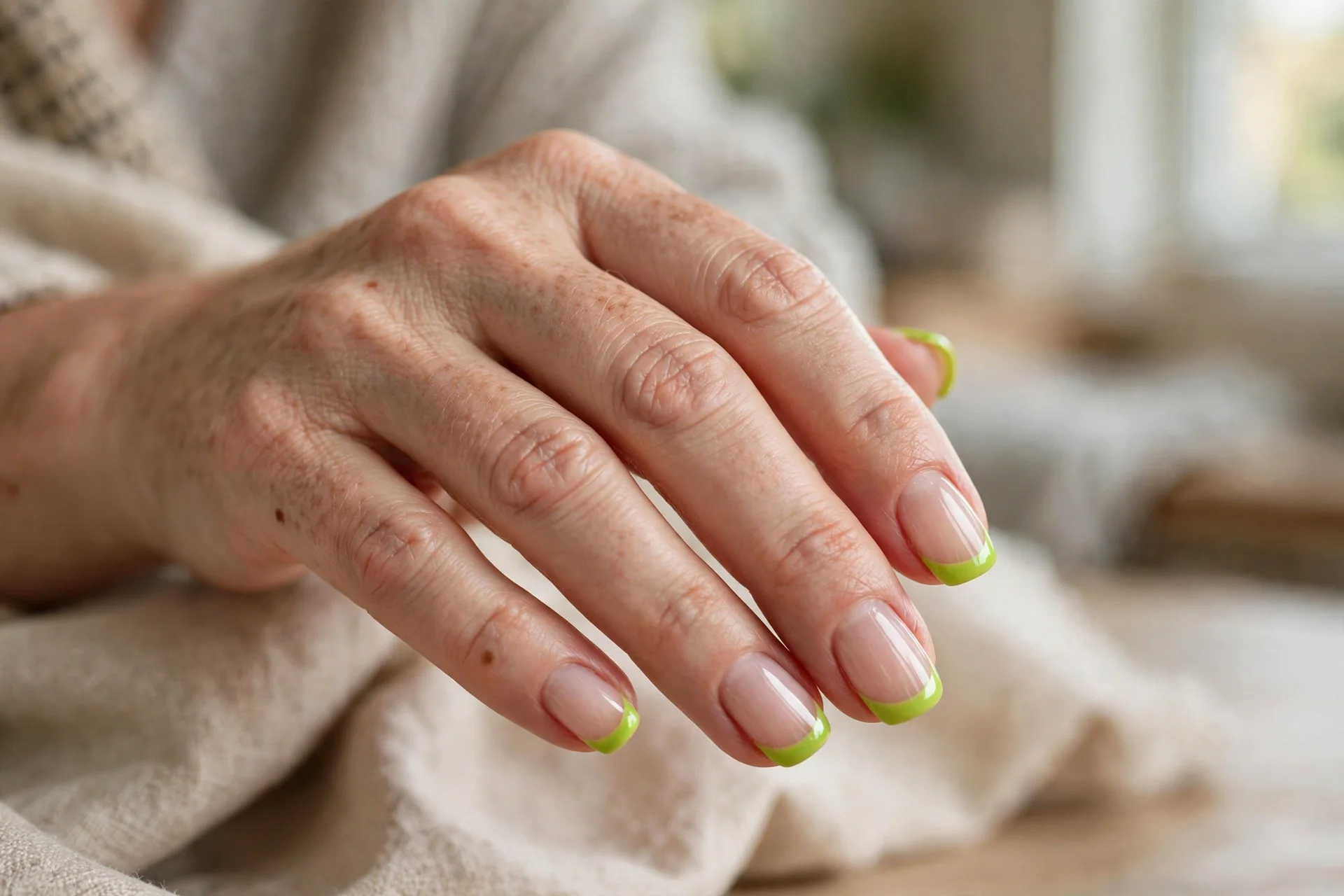 Lime French Tips