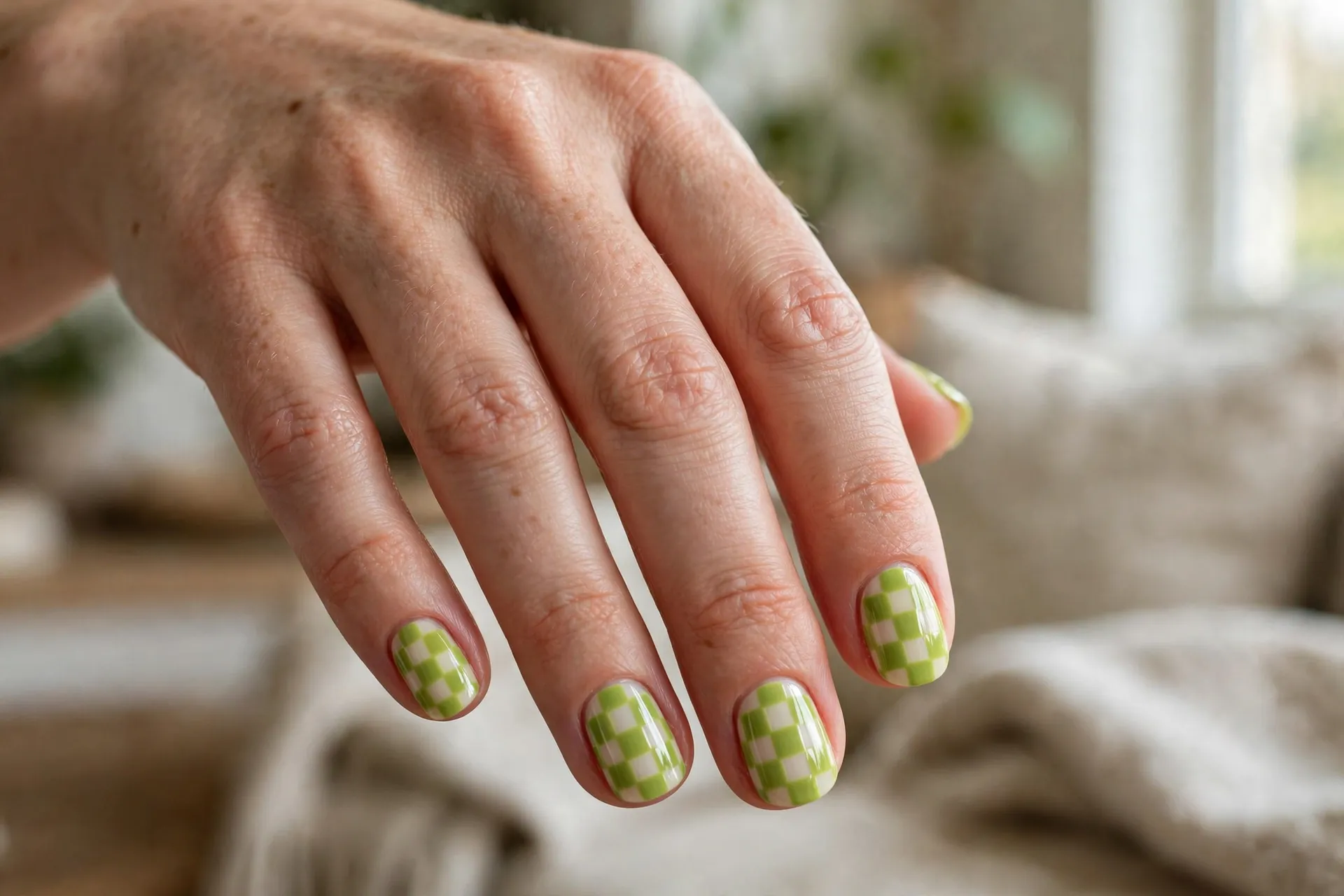 Lime Checkerboard