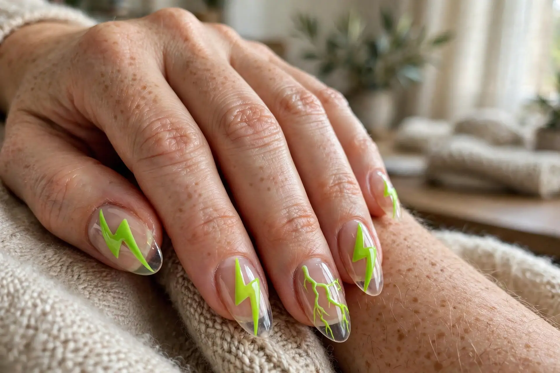 Lime Lightning Bolts