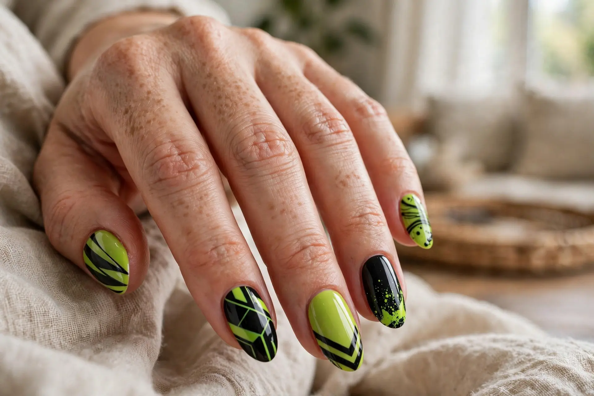 Lime and Black Contrast