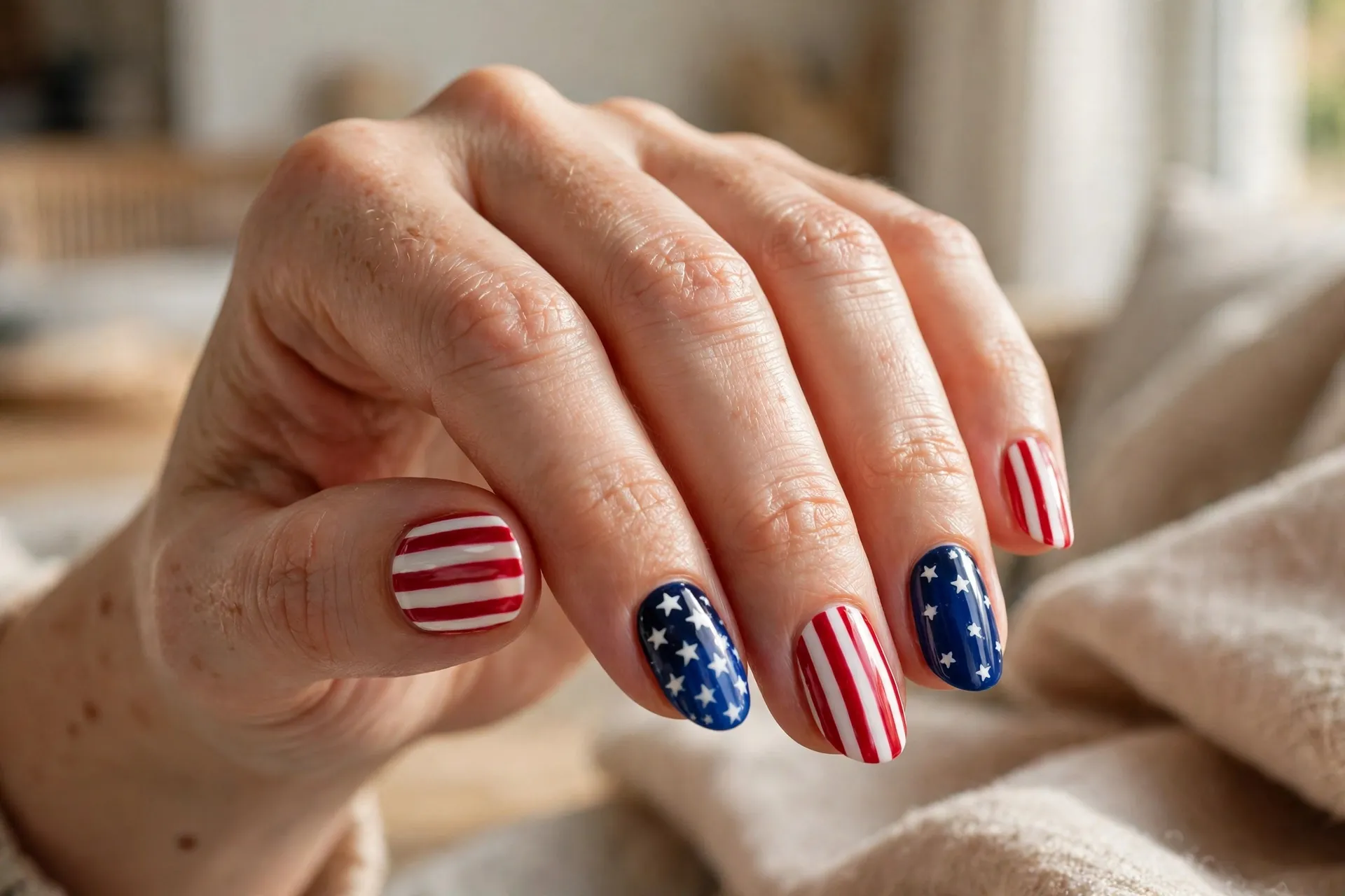 Classic Flag Nails
