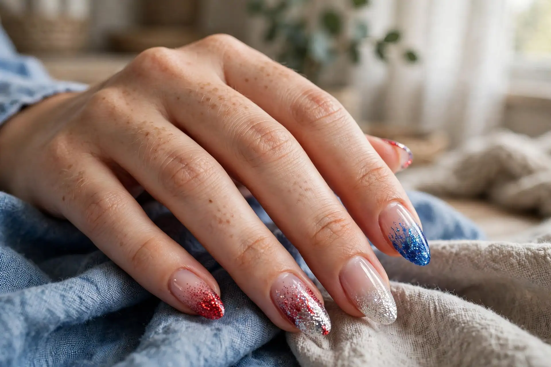 Patriotic Glitter Fade