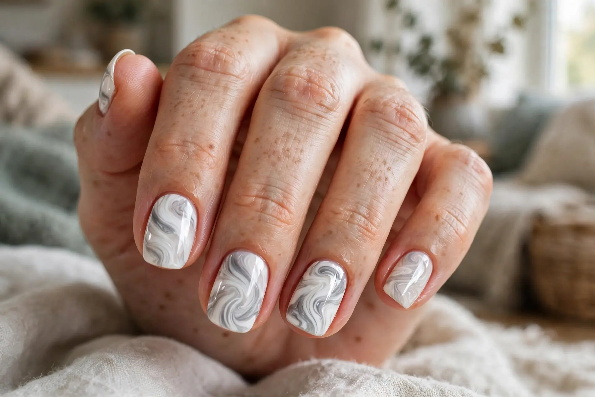 White Swirl Marble