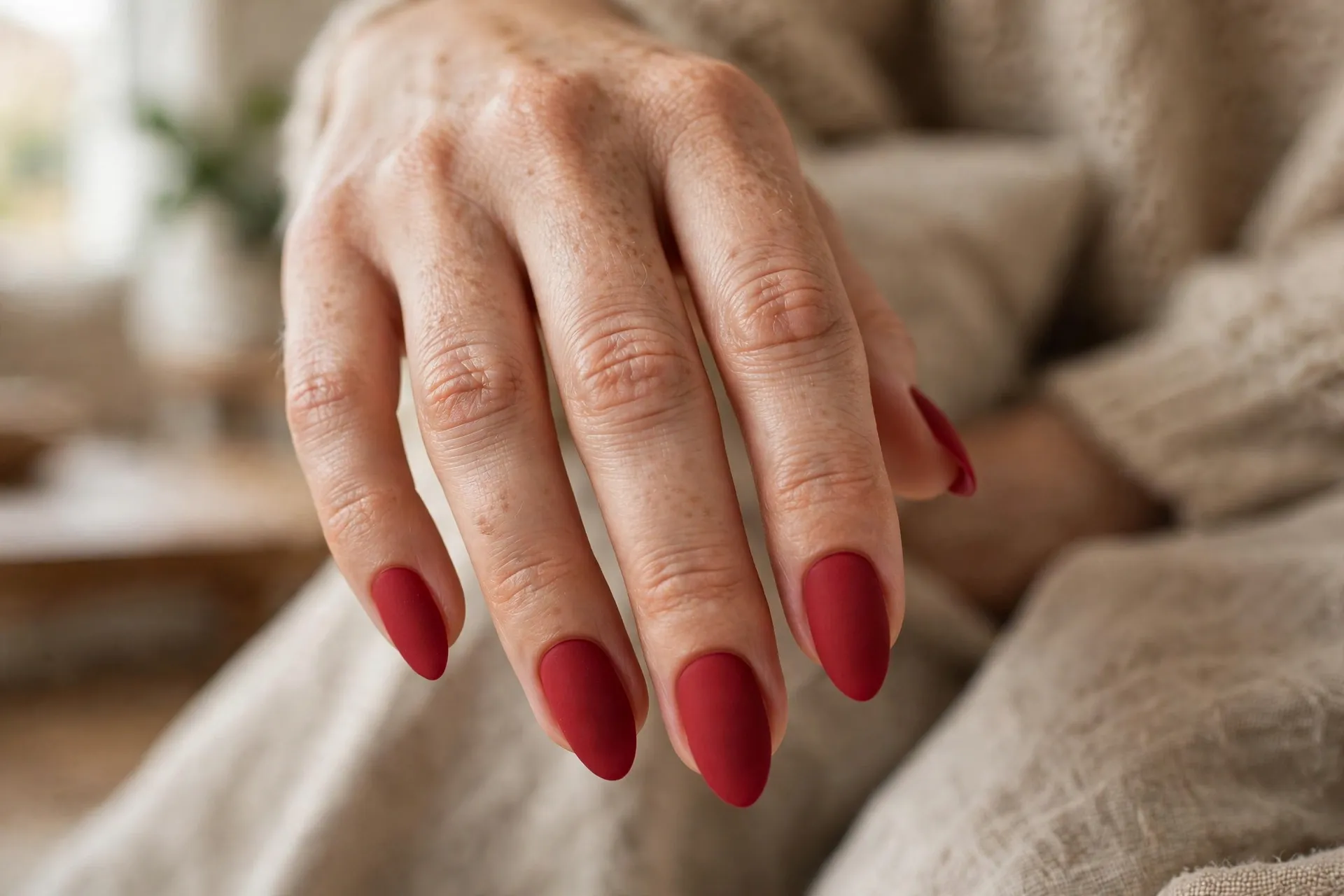 Almond Matte Red