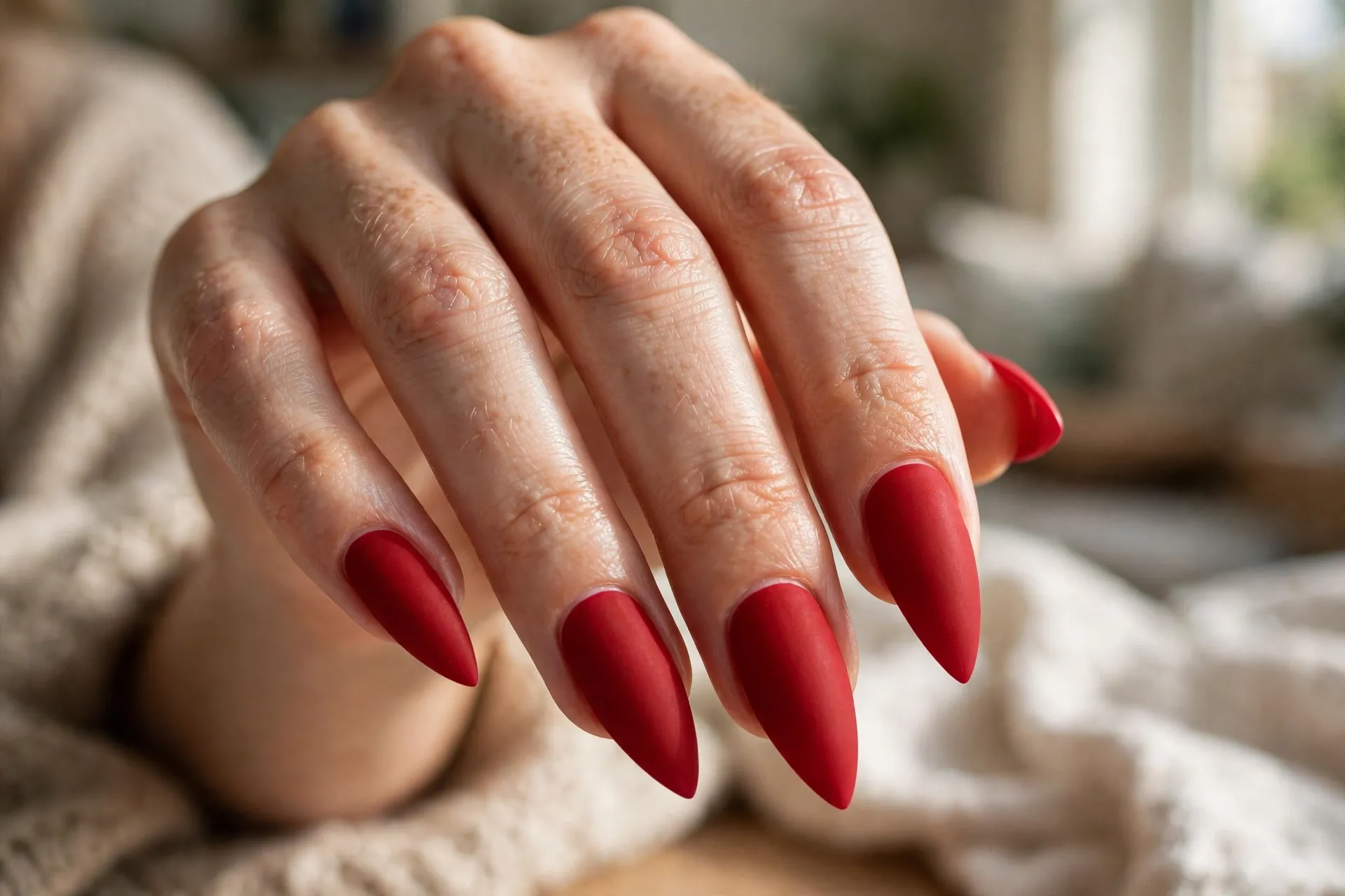 Stiletto Matte Red