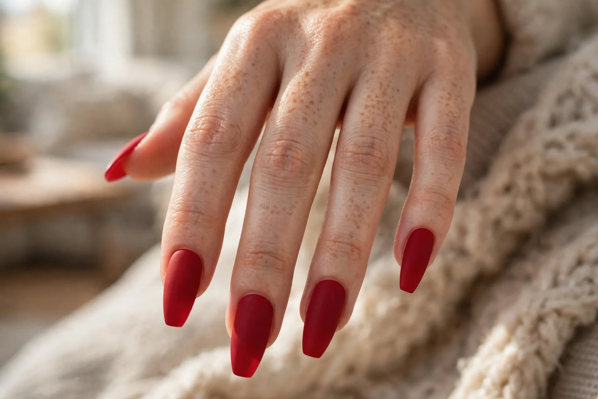 Long Ballerina Matte Red