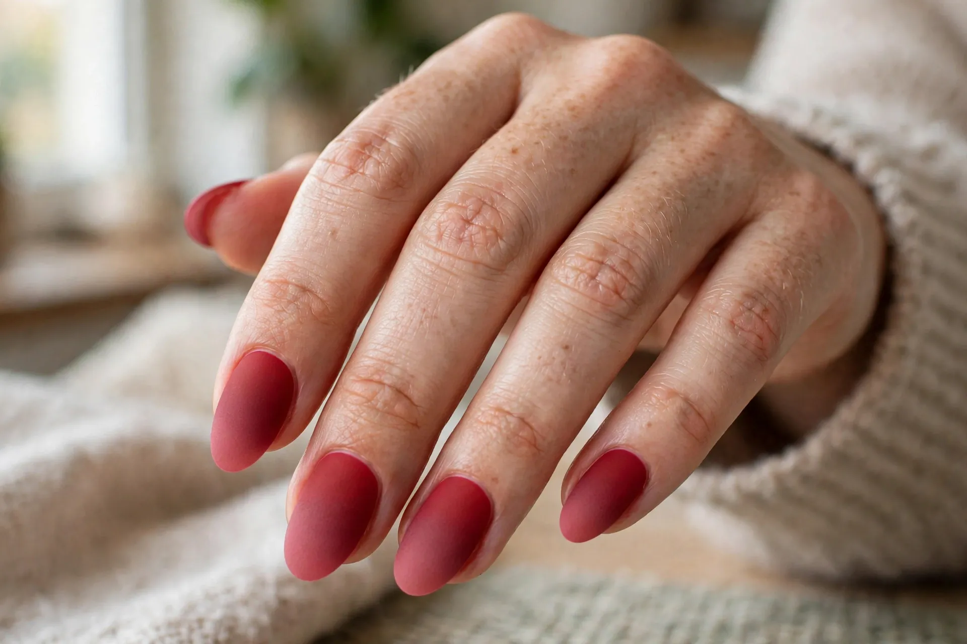 Matte Red Ombre Fade
