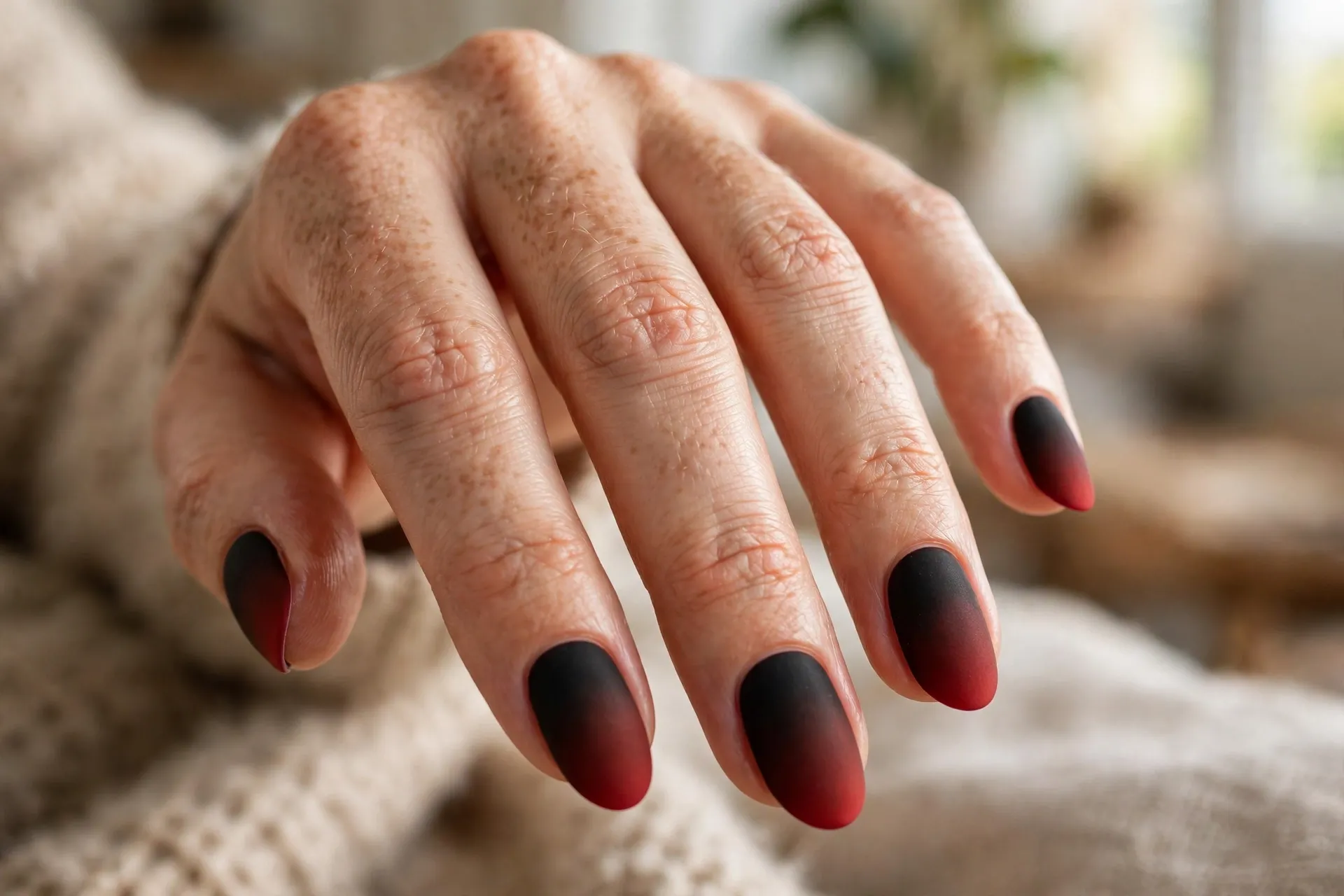 Black to Red Matte Gradient