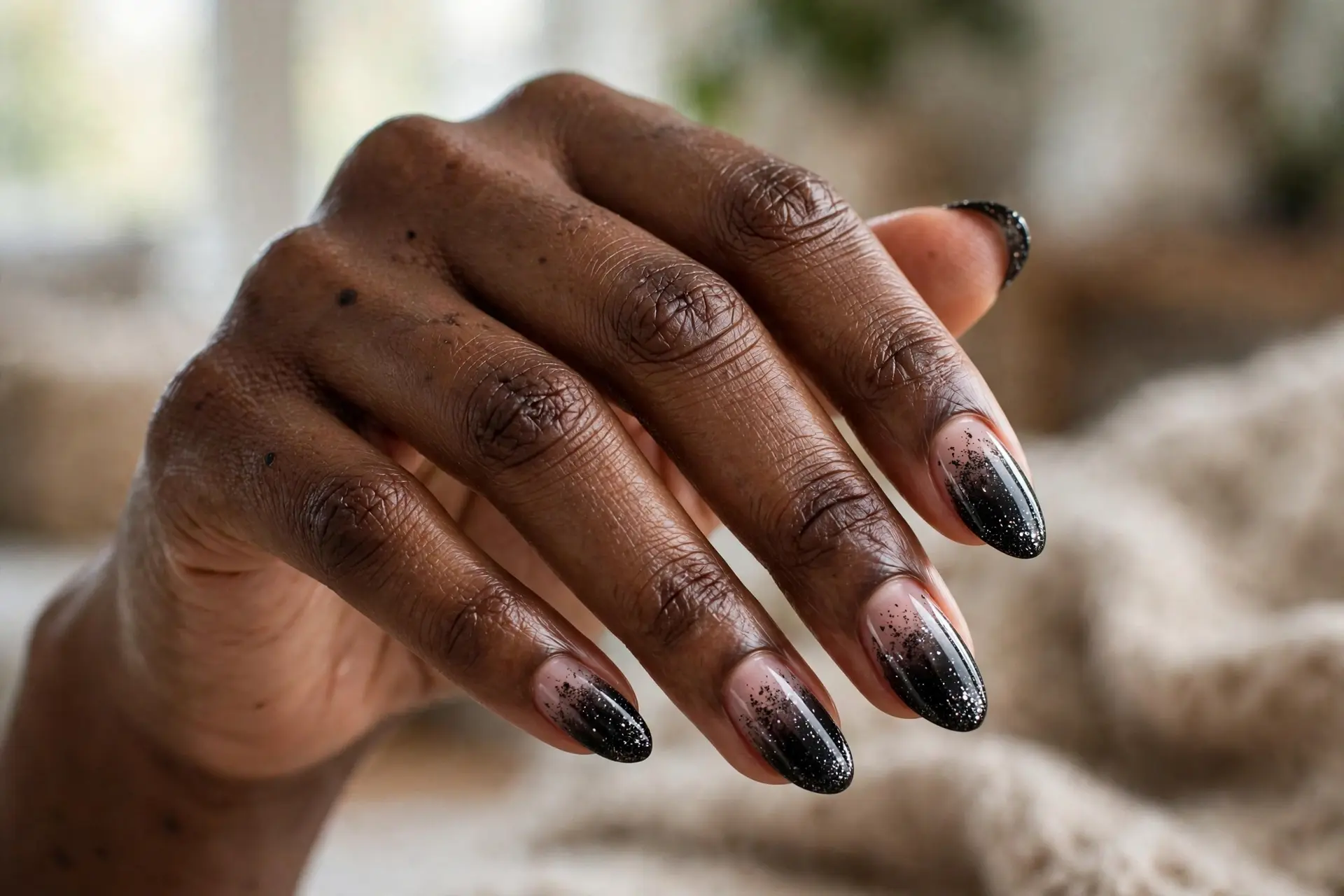 Black Glitter Fade