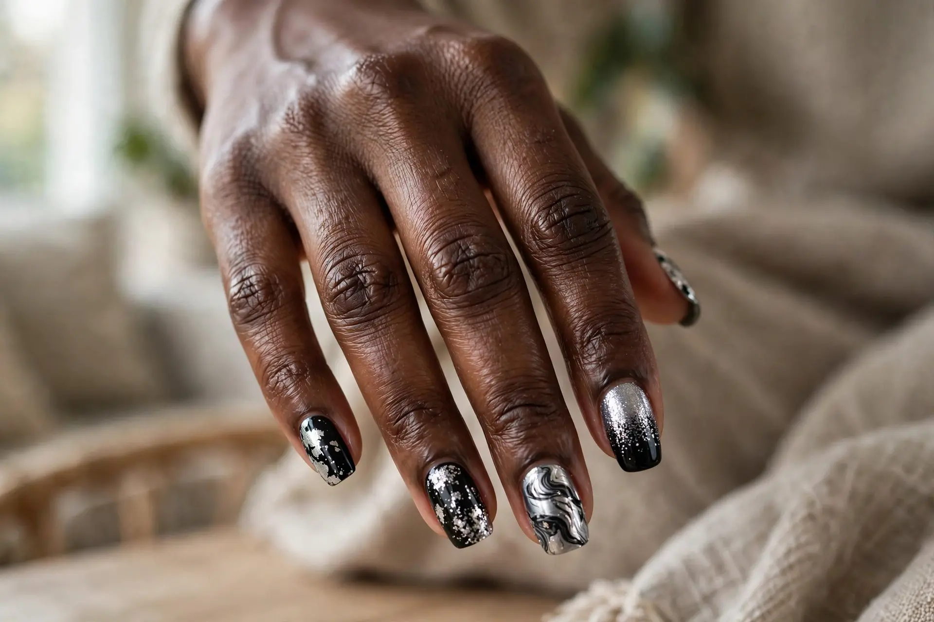 Black and Silver Mix